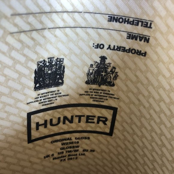 Hunter Boots Original Gloss Tall Black Rain Boots Women's Size 8 - Picture 5 of 10